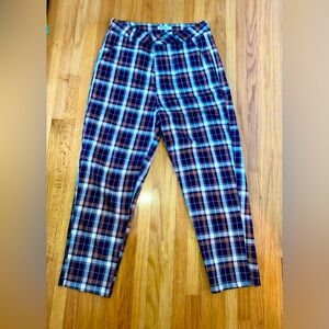 Valleygirl Crop Pants - Plaid - Size 8
